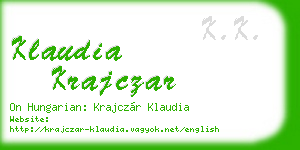klaudia krajczar business card