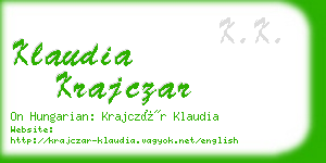 klaudia krajczar business card